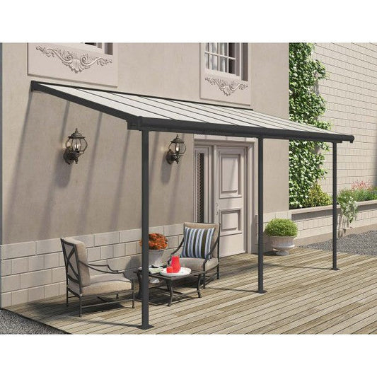 Sierra Aluminum Patio Covers 7.5 x 15 ft. Clear Panels | Palram-Canopia-Delightful Yard