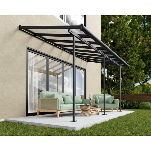 Sierra Aluminum Patio Covers 7.5 x 15 ft. Clear Panels | Palram-Canopia-Delightful Yard