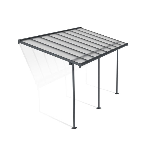 Sierra Aluminum Patio Covers 7.5 x 15 ft. Clear Panels | Palram-Canopia-Delightful Yard