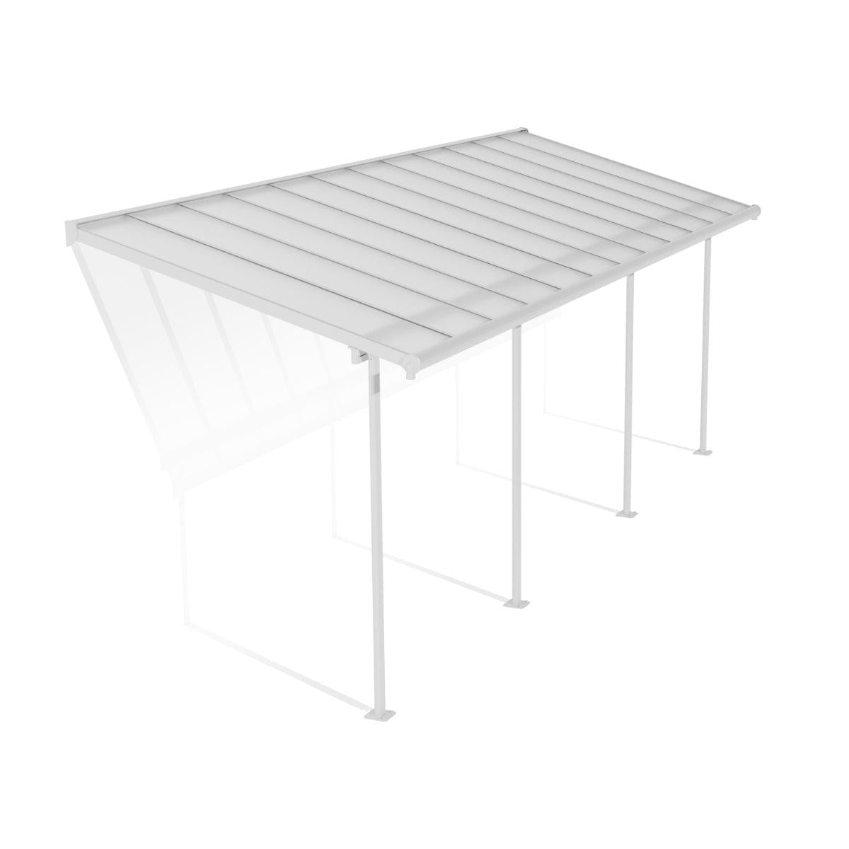 Sierra Aluminum Patio Covers 7.5 x 22 ft. Clear Panels | Palram-Canopia-Delightful Yard