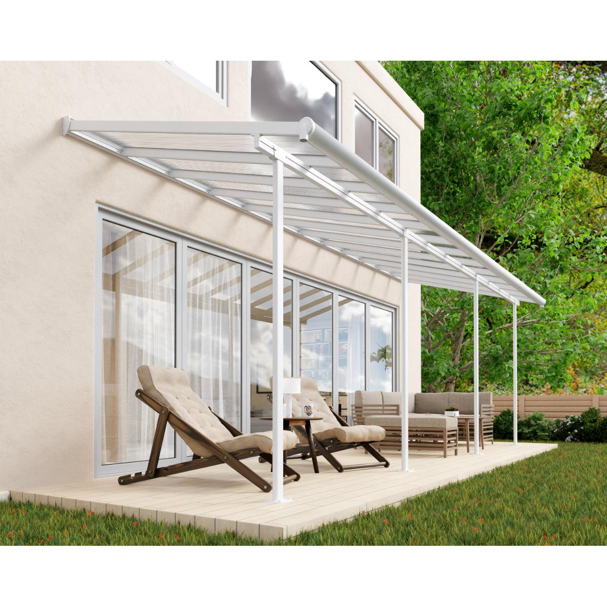 Sierra Aluminum Patio Covers 7.5 x 22 ft. Clear Panels | Palram-Canopia-Delightful Yard