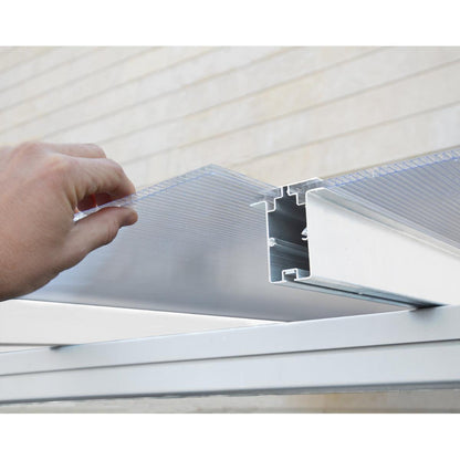 Sierra Aluminum Patio Covers 7.5 x 22 ft. Clear Panels | Palram-Canopia-Delightful Yard