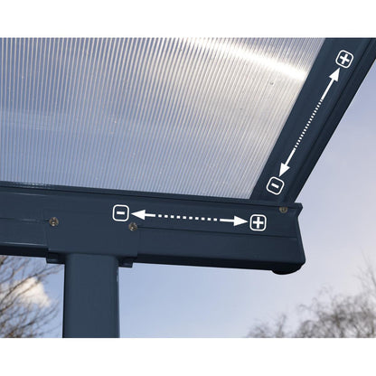 Sierra Aluminum Patio Covers 7.5 x 22 ft. Clear Panels | Palram-Canopia-Delightful Yard