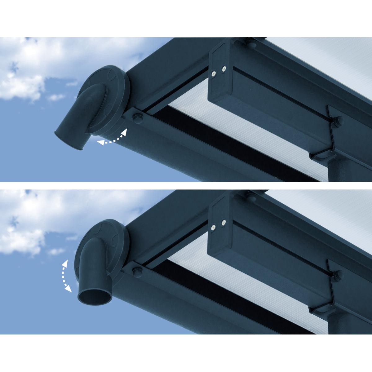 Sierra Aluminum Patio Covers 7.5 x 22 ft. Clear Panels | Palram-Canopia-Delightful Yard