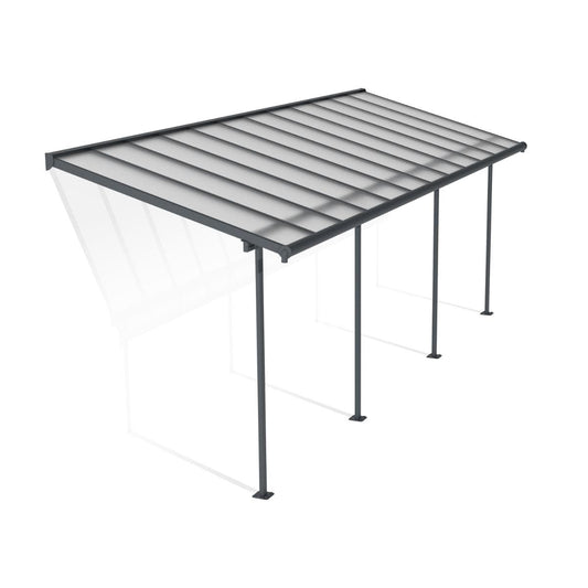 Sierra Aluminum Patio Covers 7.5 x 22 ft. Clear Panels | Palram-Canopia-Delightful Yard