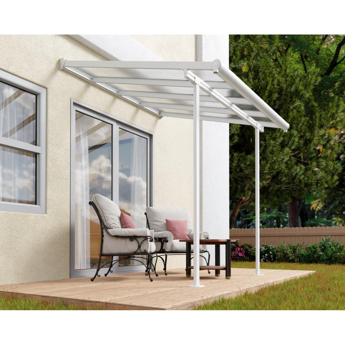 Sierra Aluminum Patio Covers 7.5 x 7.5 ft. Clear Panels | Palram-Canopia-Delightful Yard