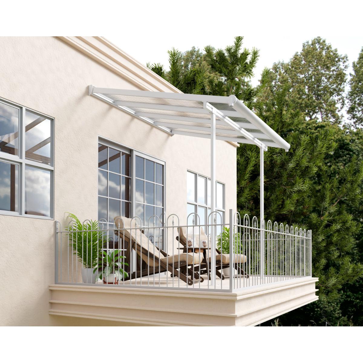 Sierra Aluminum Patio Covers 7.5 x 7.5 ft. Clear Panels | Palram-Canopia-Delightful Yard