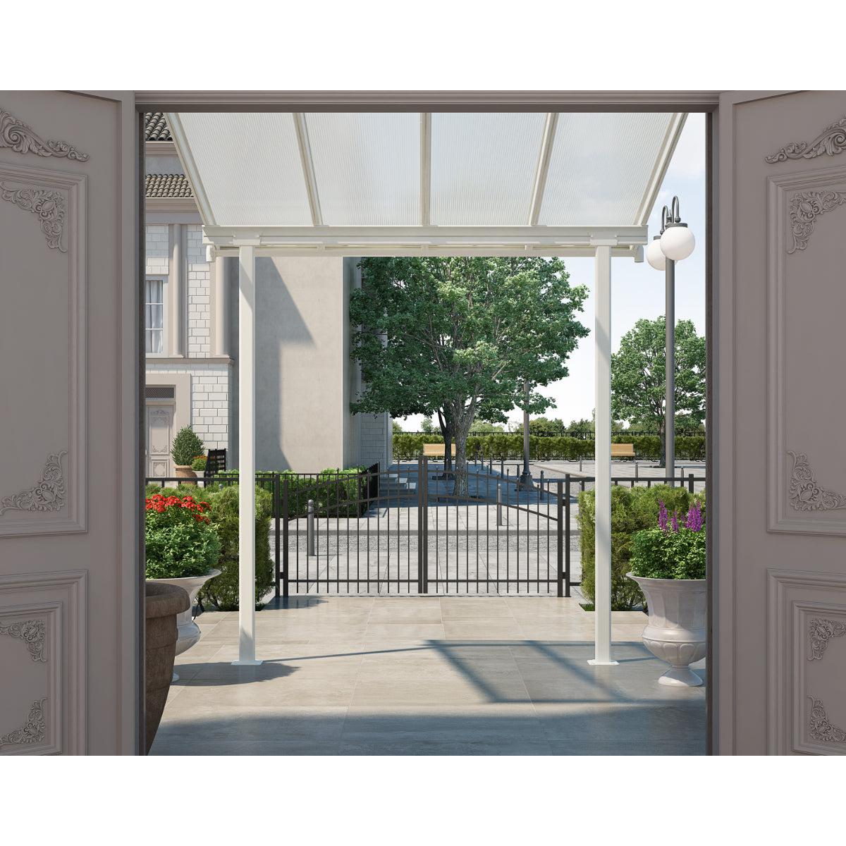 Sierra Aluminum Patio Covers 7.5 x 7.5 ft. Clear Panels | Palram-Canopia-Delightful Yard