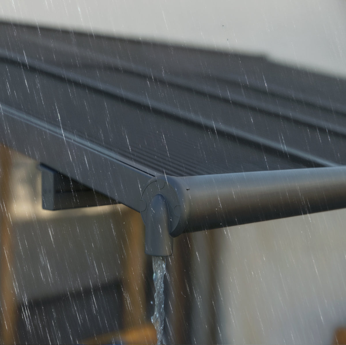 Sierra Cabrio Aluminum Patio Covers 10 x 18 ft. Retractable Grey Panels | Palram-Canopia-Delightful Yard