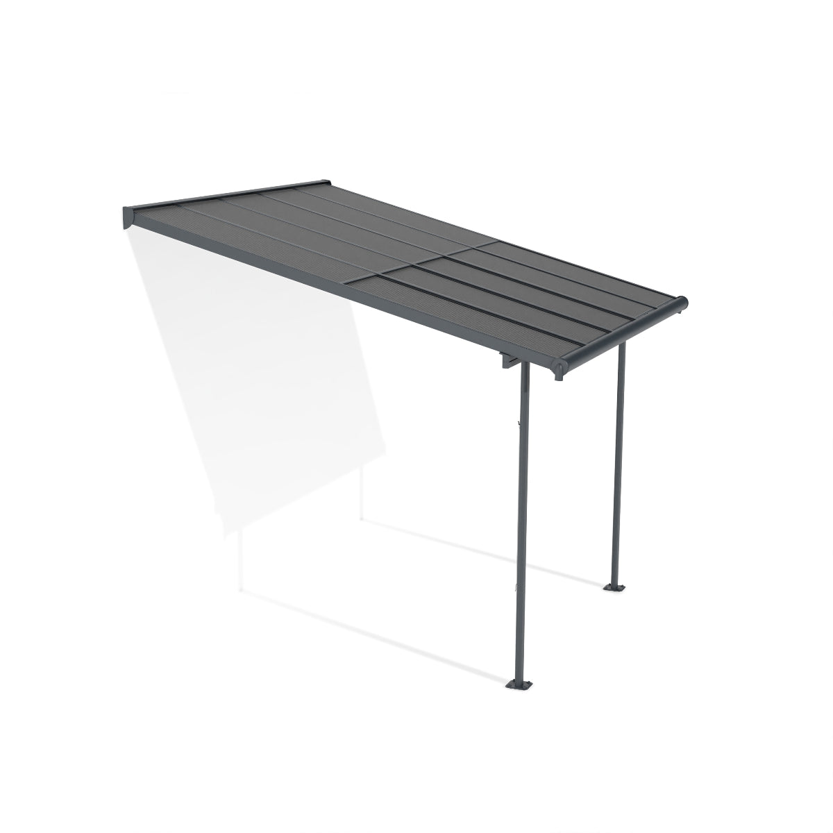 Sierra Cabrio Aluminum Patio Covers 10 x 10 ft. Retractable Grey Panels | Palram-Canopia-Delightful Yard