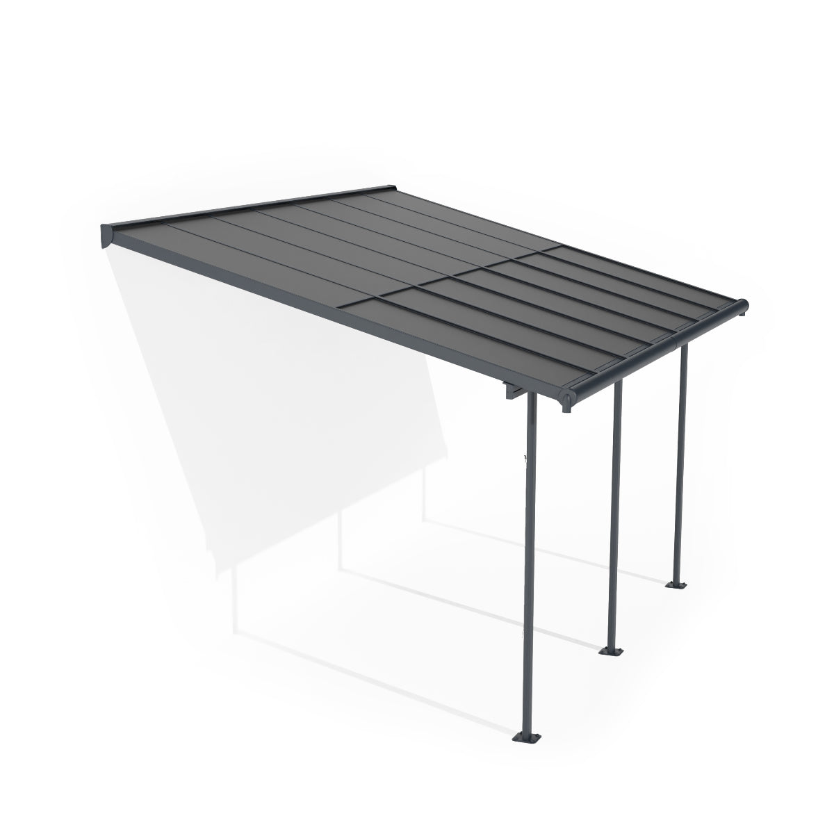 Sierra Cabrio Aluminum Patio Covers 10 x 14 ft. Retractable Grey Panels | Palram-Canopia-Delightful Yard