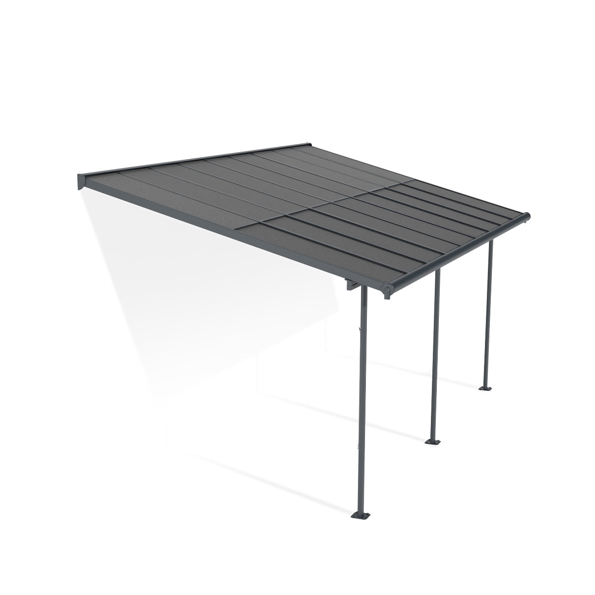 Sierra Cabrio Aluminum Patio Covers 10 x 18 ft. Retractable Grey Panels | Palram-Canopia-Delightful Yard
