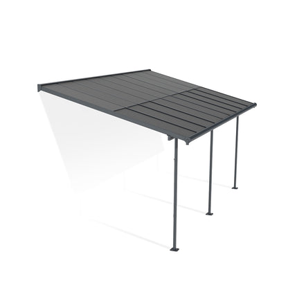 Sierra Cabrio Aluminum Patio Covers 10 x 18 ft. Retractable Grey Panels | Palram-Canopia-Delightful Yard