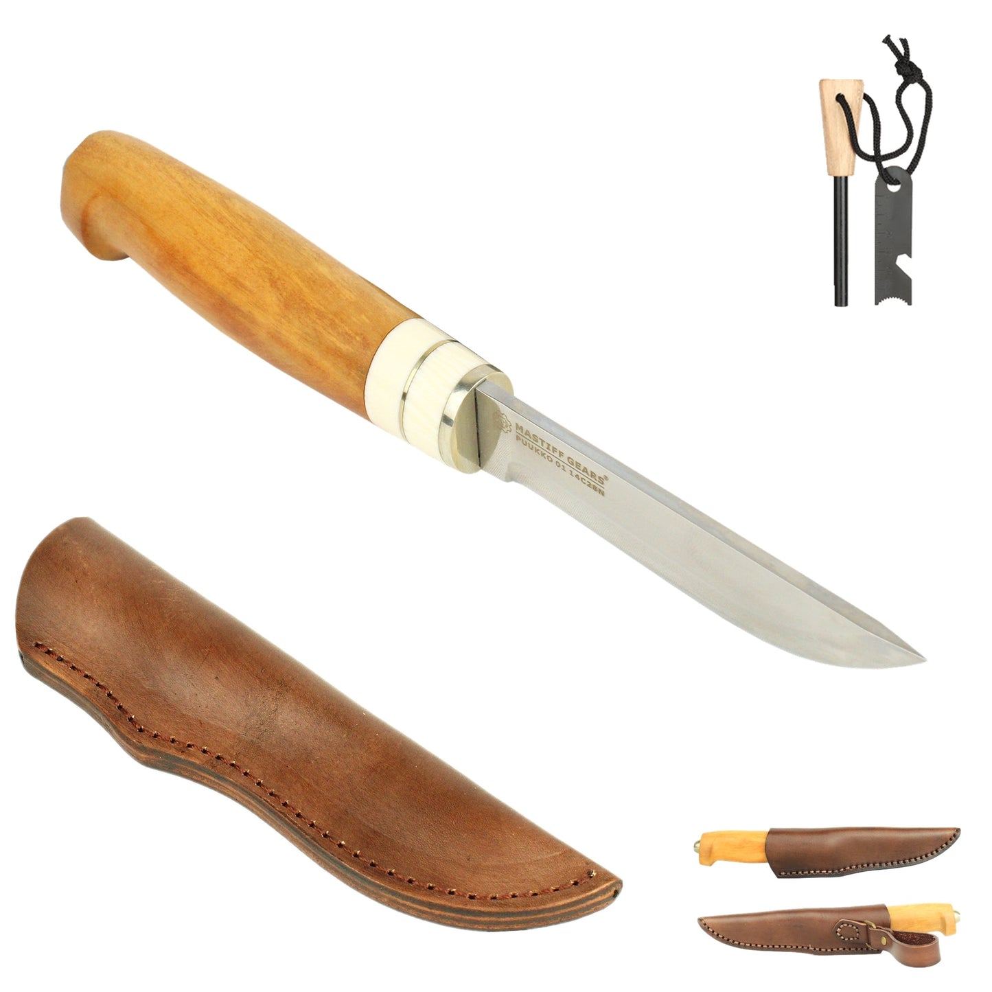 Sigurd PUUKKO Camping Bushcraft Scandinavian Knife | Mastiff Gears-Delightful Yard