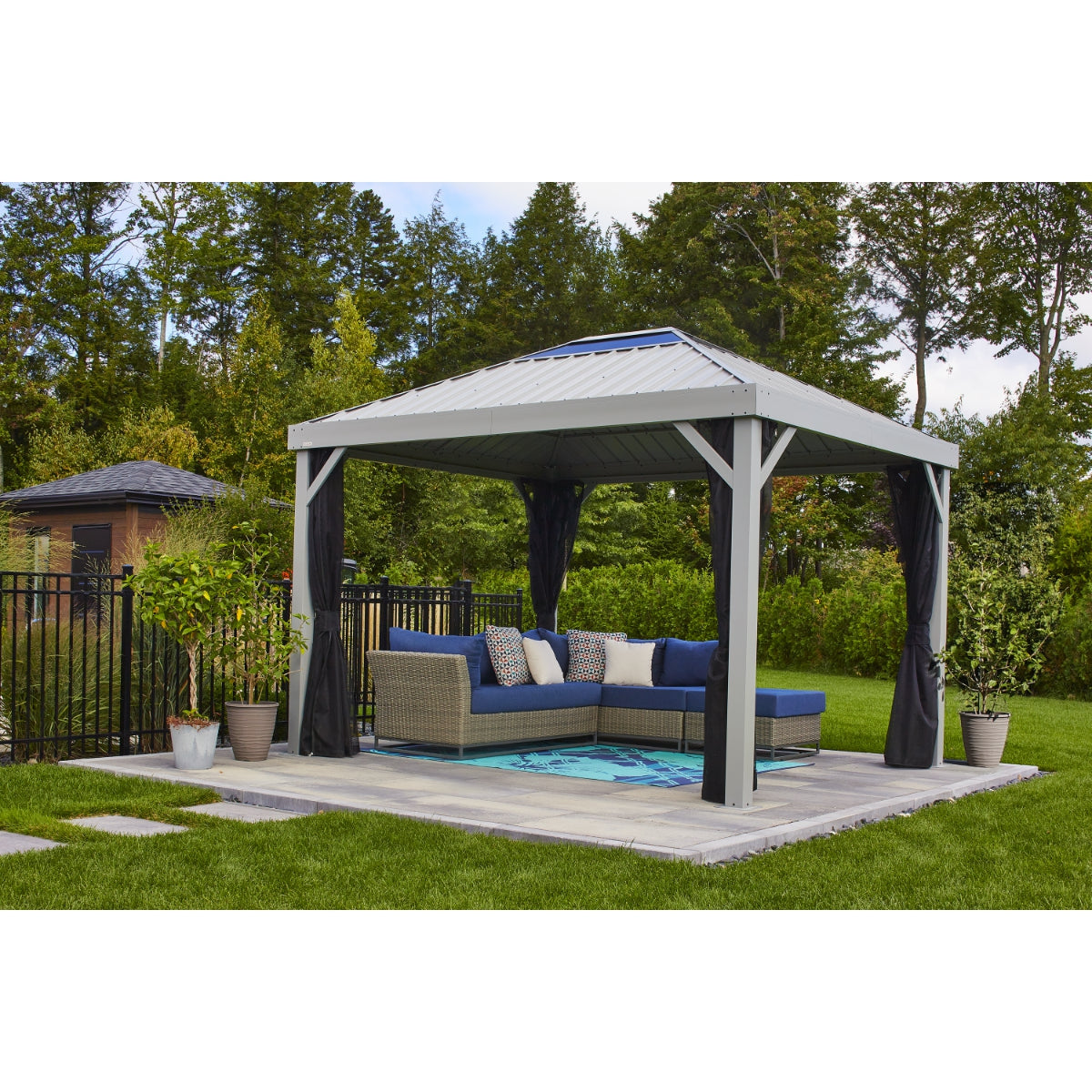 Skylight Aluminum Gazebo 10 x 12 ft | Sojag-Delightful Yard