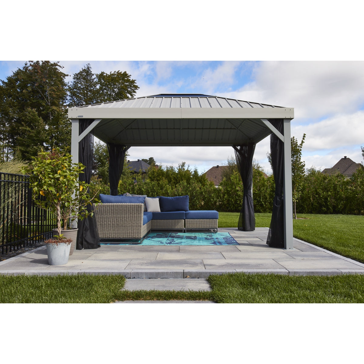 Skylight Aluminum Gazebo 10 x 12 ft | Sojag-Delightful Yard