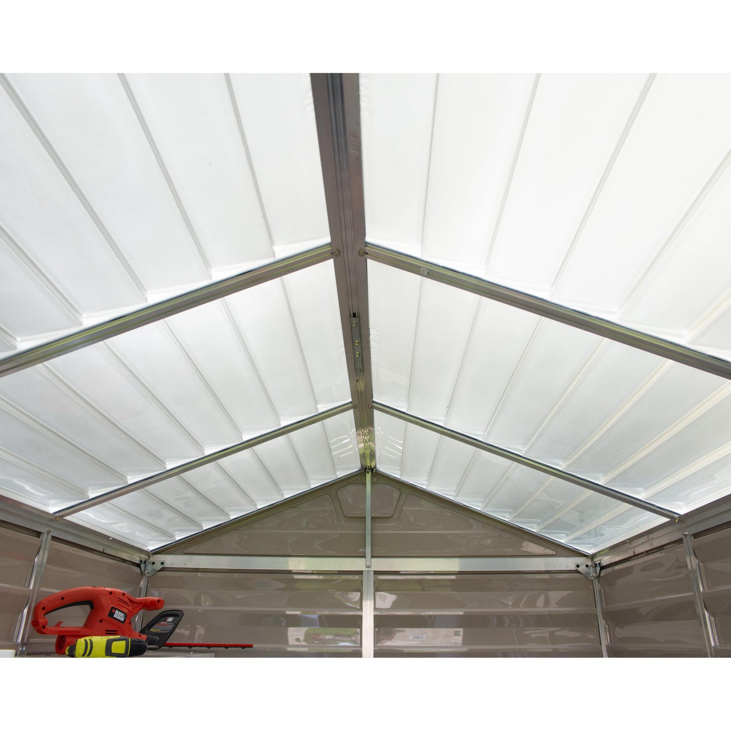 Skylight Shed 6 x 10 ft. Beige | Palram-Canopia-Delightful Yard