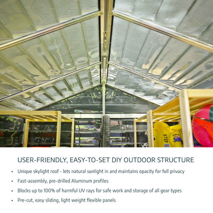 Skylight Shed 4 x 6 ft. Beige | Palram-Canopia-Delightful Yard