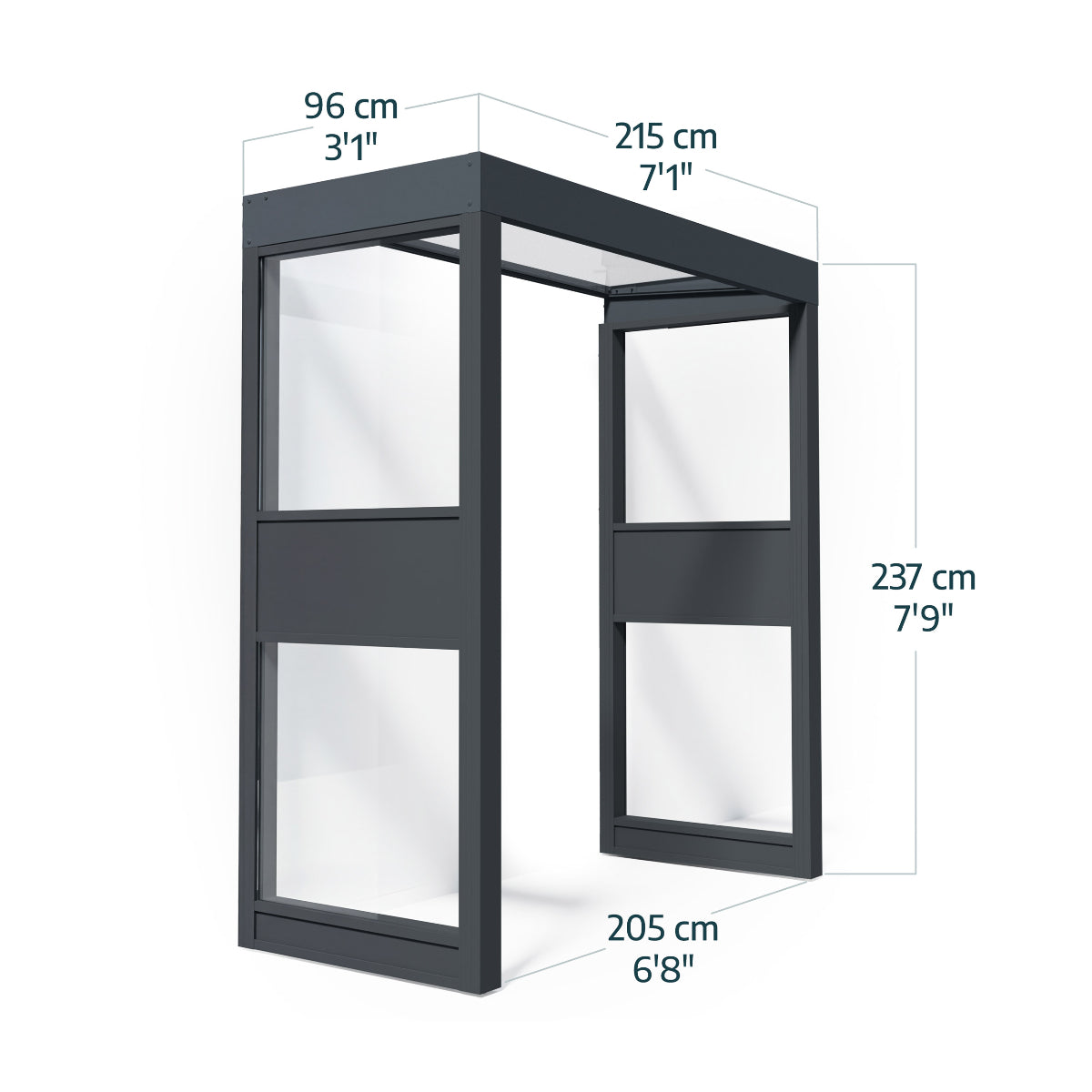 Sophia Door Awning 7 x 3 ft | Palram-Canopia-Delightful Yard