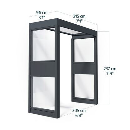 Sophia Door Awning 7 x 3 ft | Palram-Canopia-Delightful Yard