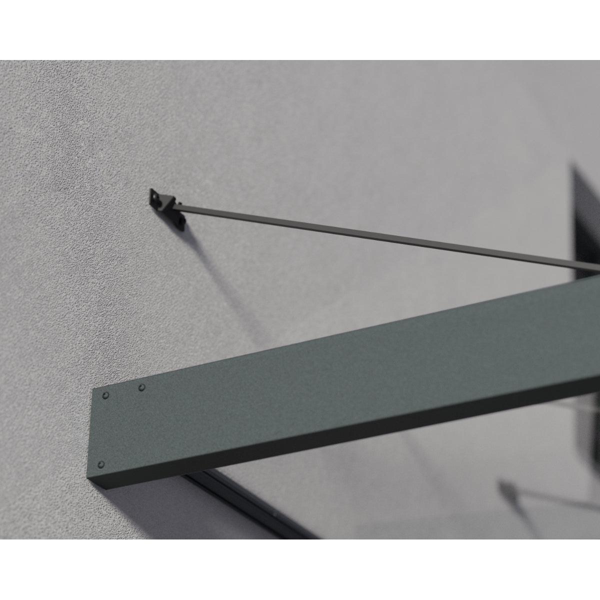 Sophia XL Door Awning 12.5 x 4.5 ft Clear Panel | Palram-Canopia-Delightful Yard