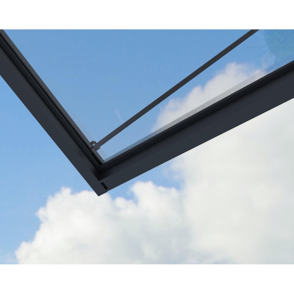 Sophia XL Door Awning 12.5 x 4.5 ft Clear Panel | Palram-Canopia-Delightful Yard