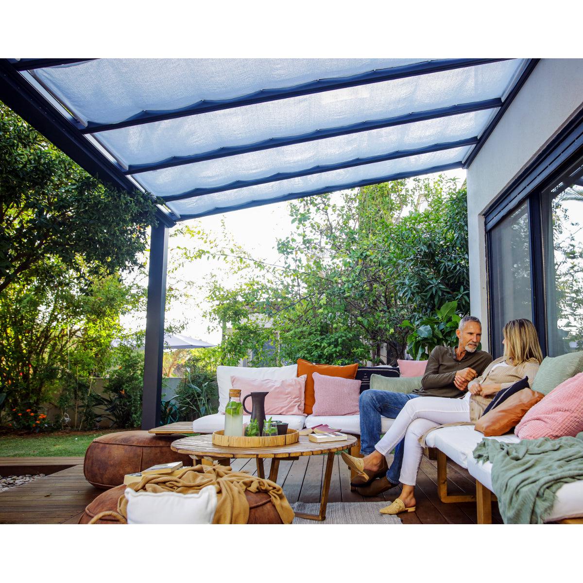 Stockholm Aluminum Patio Covers 11 x 17 ft. Clear Panels | Palram-Canopia-Delightful Yard