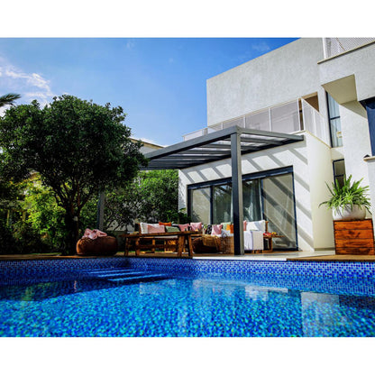 Stockholm Aluminum Patio Covers 11 x 17 ft. Clear Panels | Palram-Canopia-Delightful Yard