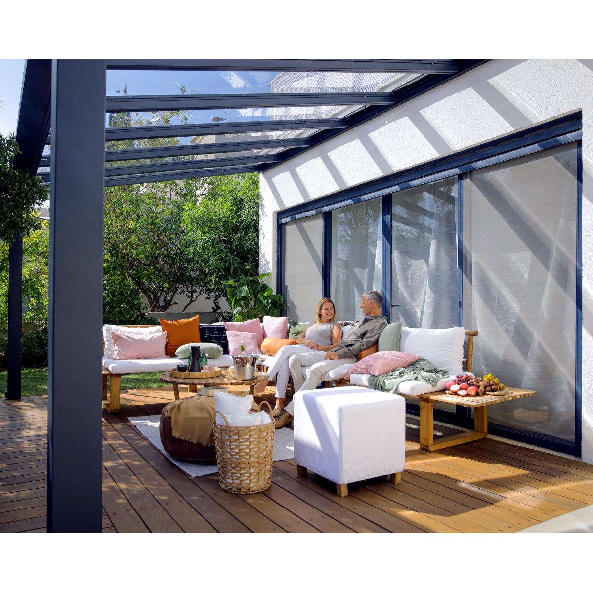 Stockholm Aluminum Patio Covers 11 x 17 ft. Clear Panels | Palram-Canopia-Delightful Yard