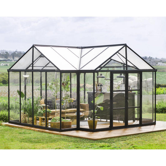 Triomphe Garden Chalet Greenhouse Solarium 15 x 12 ft. | Palram-Canopia-Delightful Yard