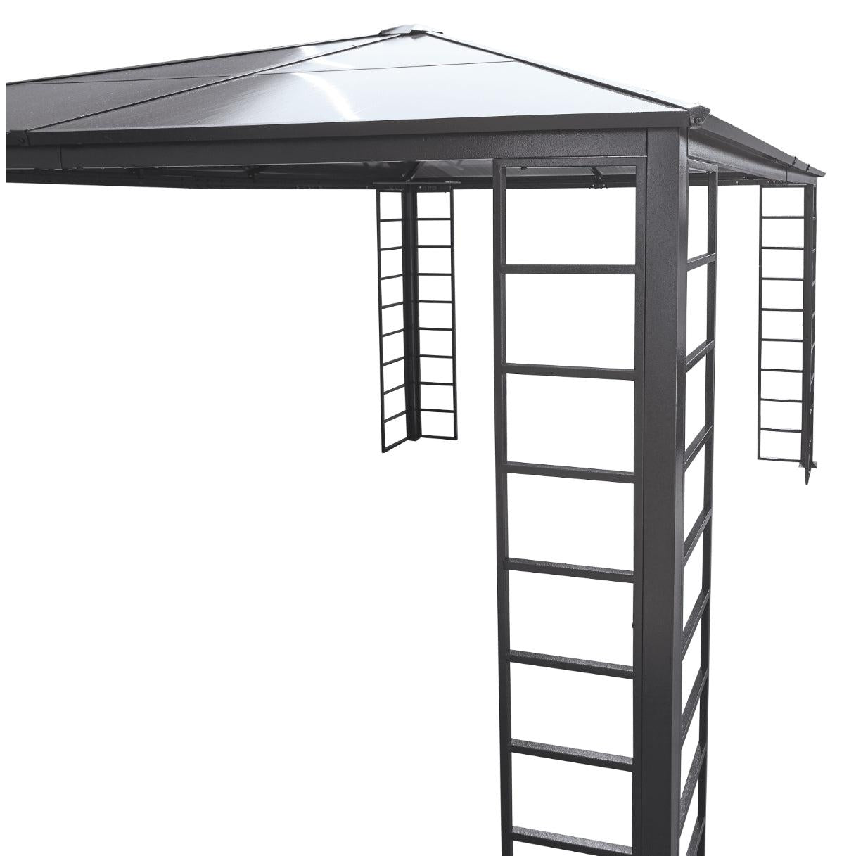 Turia Steel Polycarbonate Gazebo 10 x 12 ft | Sojag-Delightful Yard