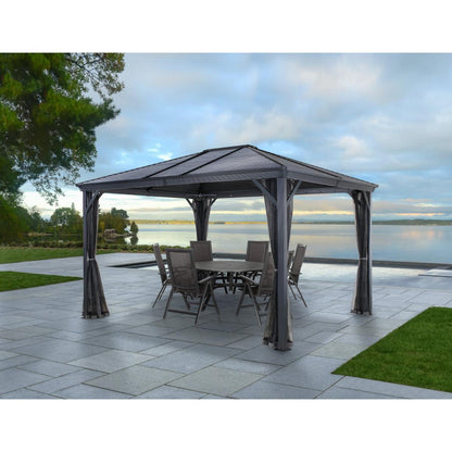 Ventura Aluminum Gazebo 10 x 12 ft | Sojag-Delightful Yard