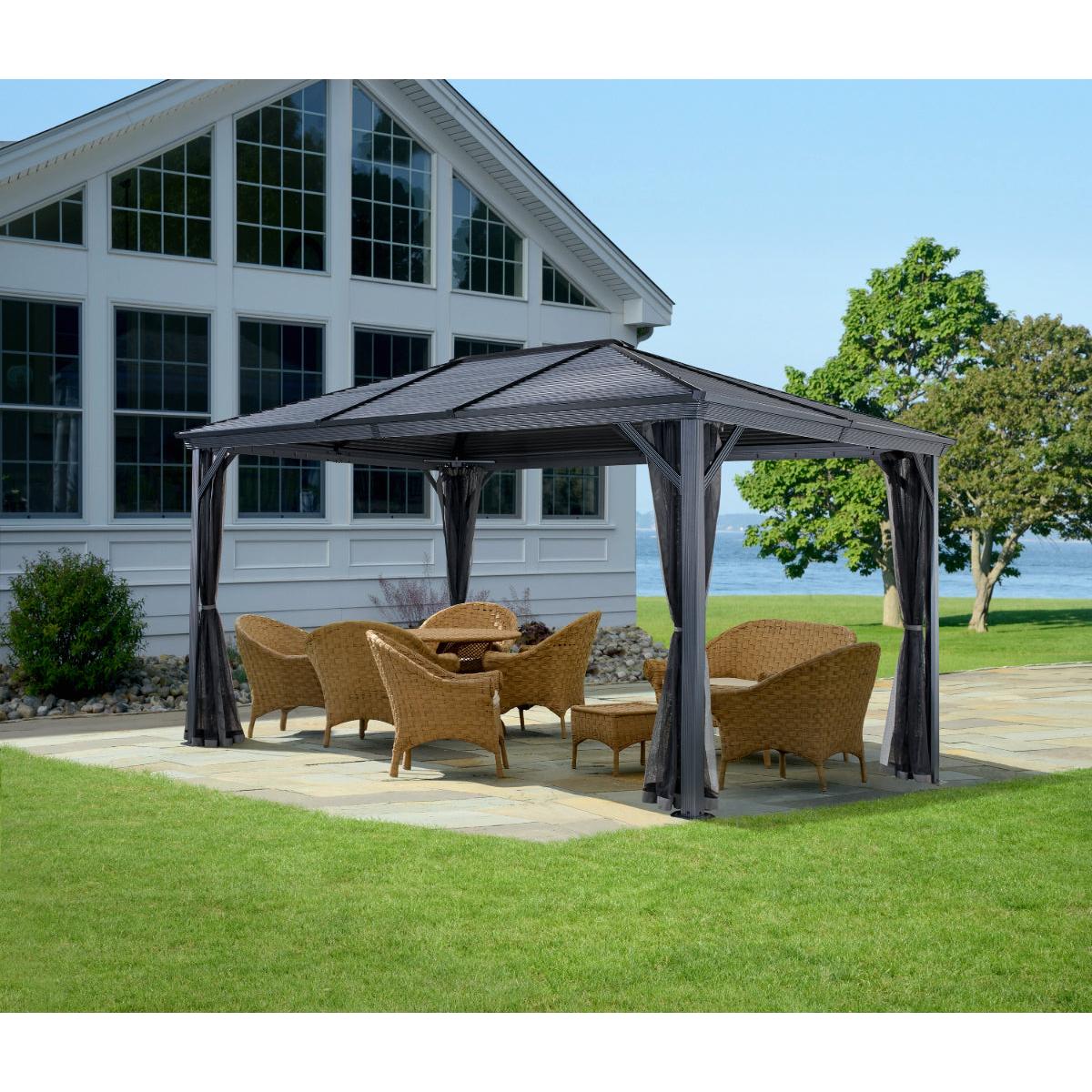 Ventura Aluminum Gazebo 10 x 14 ft | Sojag-Delightful Yard