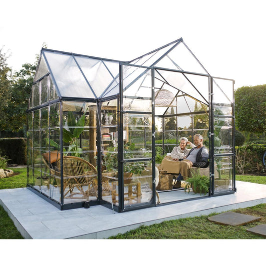 Victory Garden Chalet Greenhouse Solarium 12 x 10 ft. | Palram-Canopia-Delightful Yard