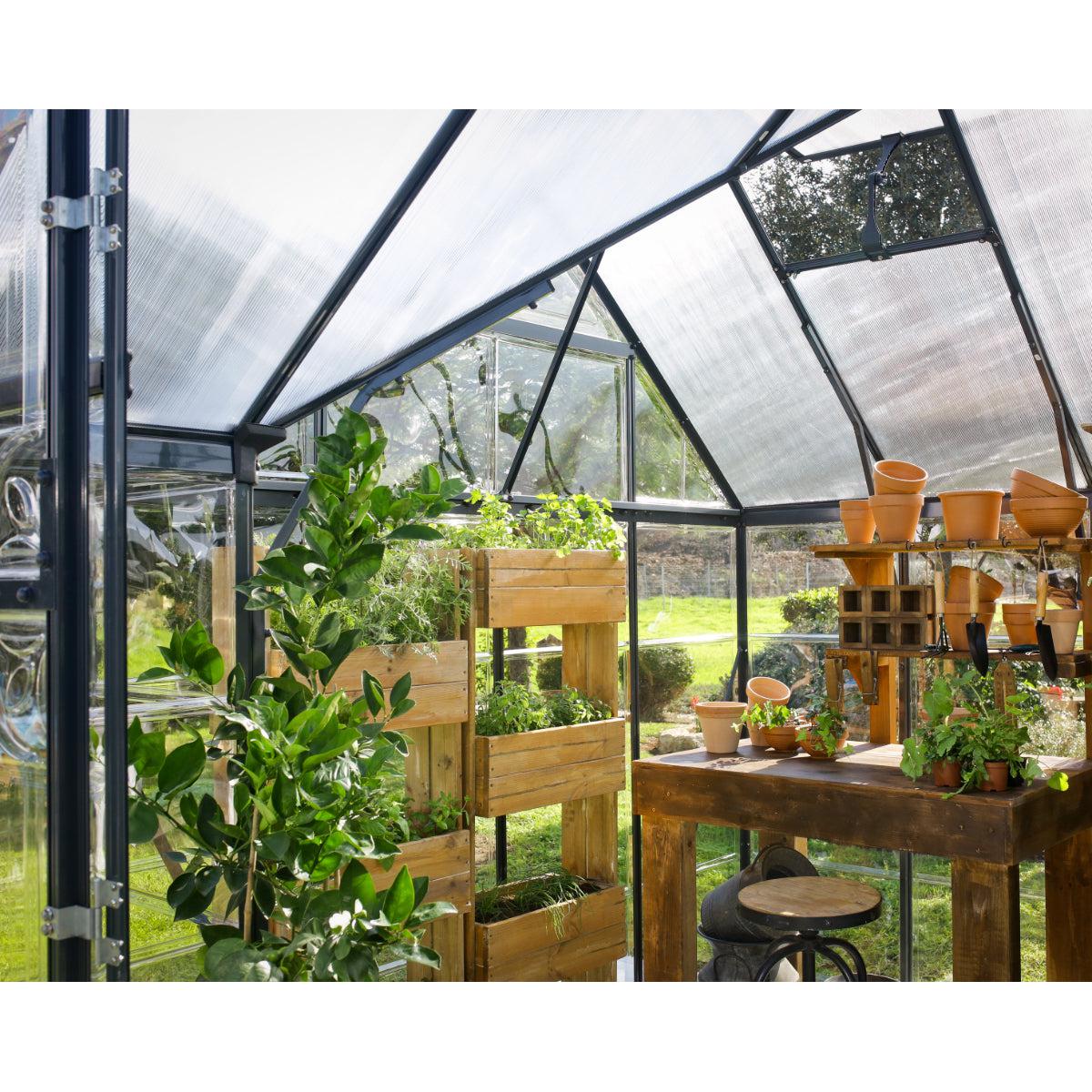 Victory Garden Chalet Greenhouse Solarium 12 x 10 ft. | Palram-Canopia-Delightful Yard