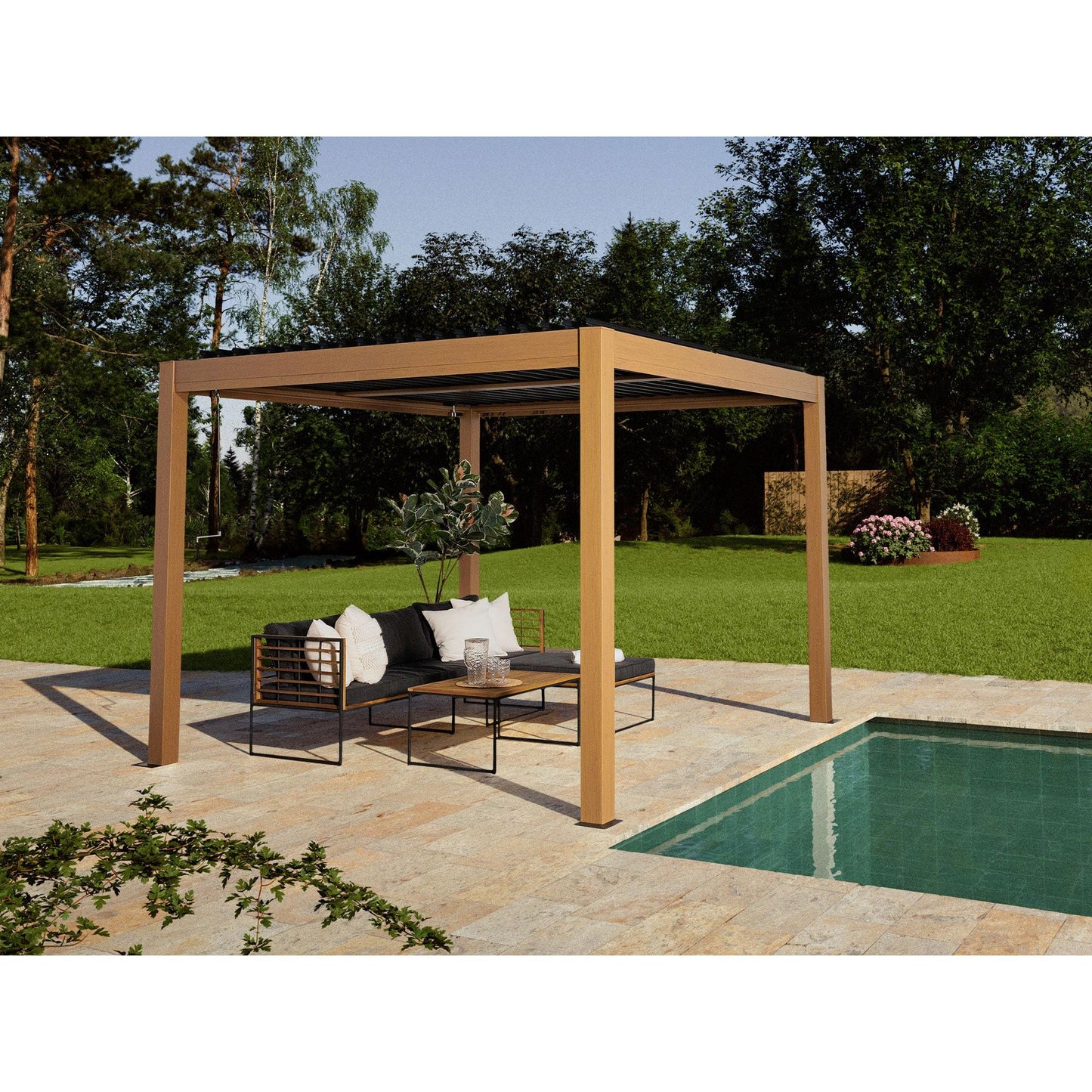 Vikos Aluminum Pergola 10 x 10 ft. | Gazebo PenGuin-Delightful Yard