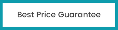 Text 'Best Price Guarantee' on a white background with teal border