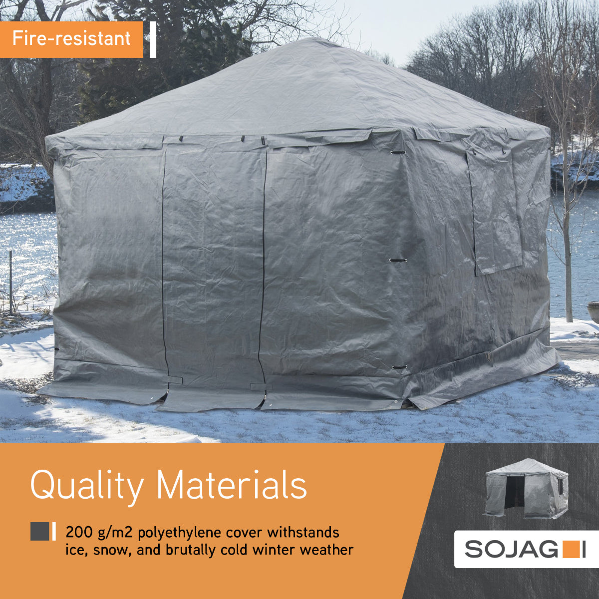 Winter Gazebo Cover 10 x 16 ft | Sojag-Delightful Yard