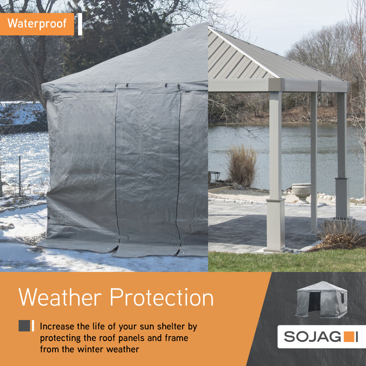 Winter Gazebo Cover 10 x 16 ft | Sojag-Delightful Yard