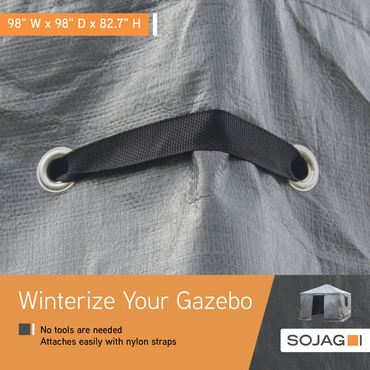 Winter Gazebo Cover 10 x 16 ft | Sojag-Delightful Yard