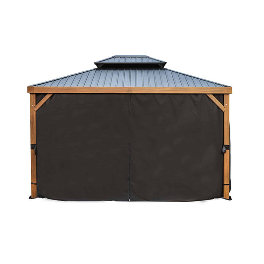 Yosemite Gazebo Curtains 10 x 12 ft Black | Gazebo Penguin-Delightful Yard