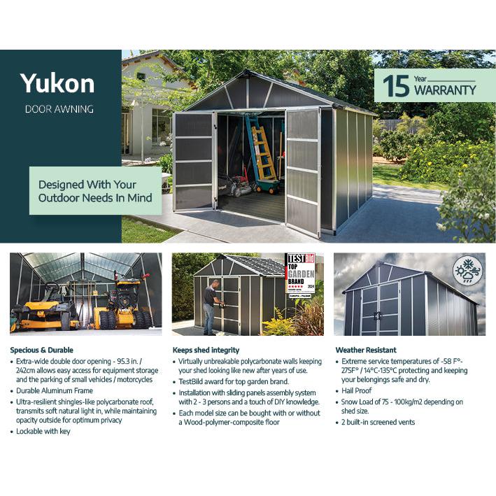 Yukon Garage Skylight Shed 11 x 17 ft. | Palram-Canopia-Delightful Yard