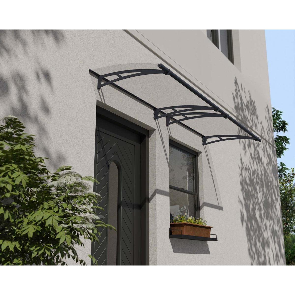 Aquila 1500 Door Awning Grey Panel | Palram-Canopia - Delightful Yard