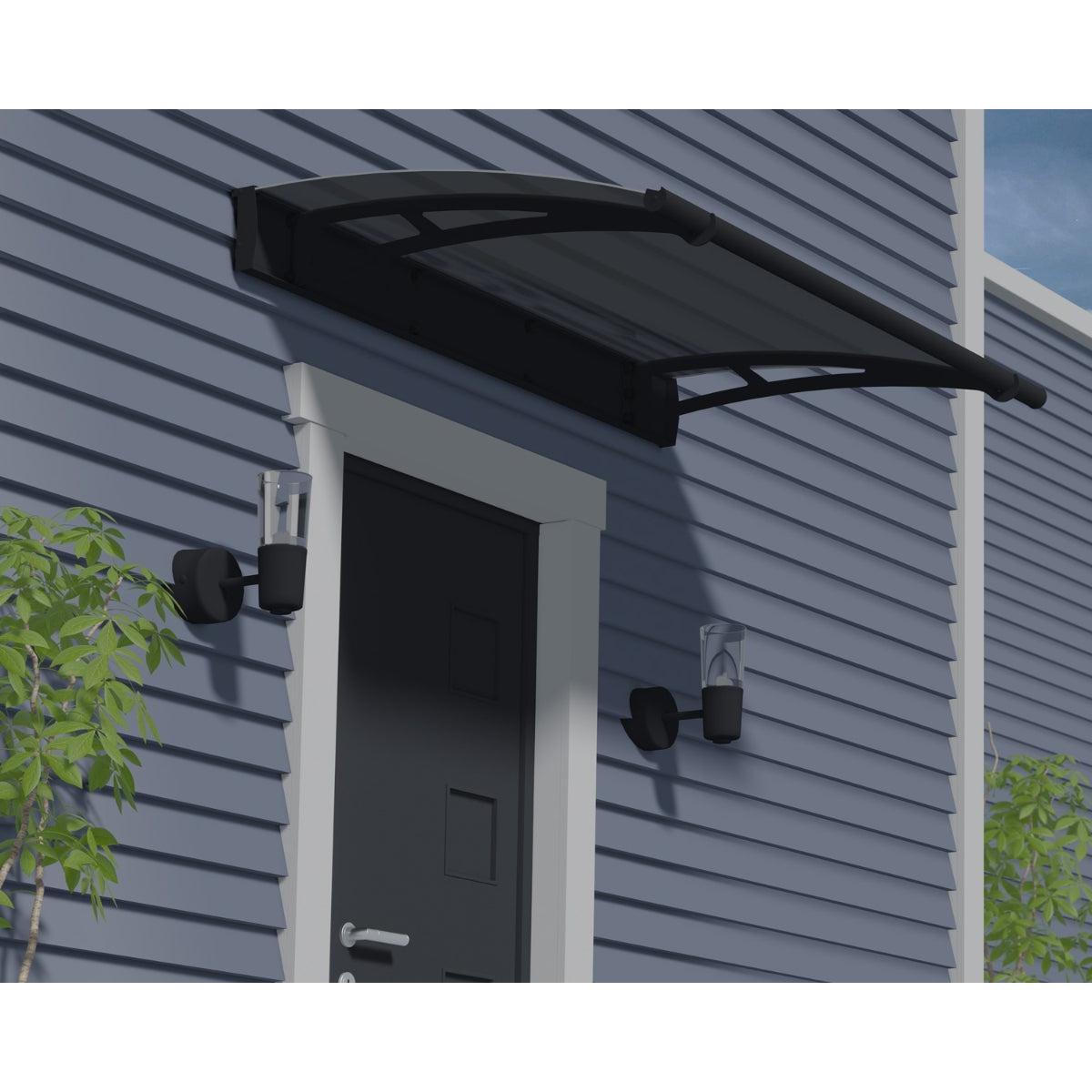 Aquila 1500 Door Awning Grey Panel | Palram-Canopia - Delightful Yard