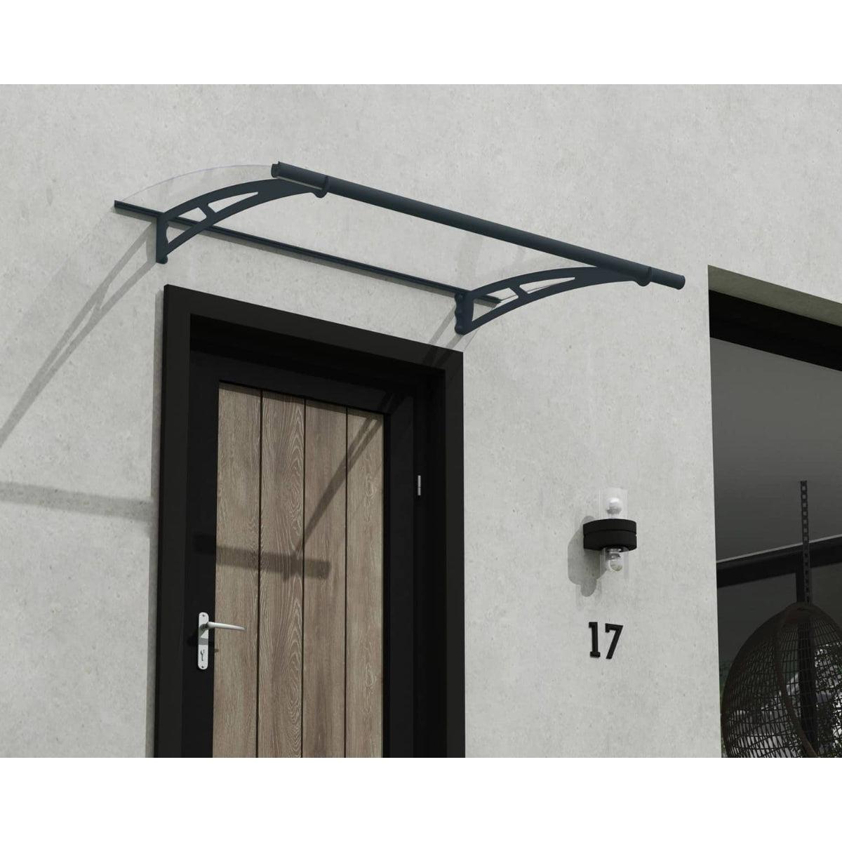 Aquila 1500 Door Awning Grey Panel | Palram-Canopia - Delightful Yard