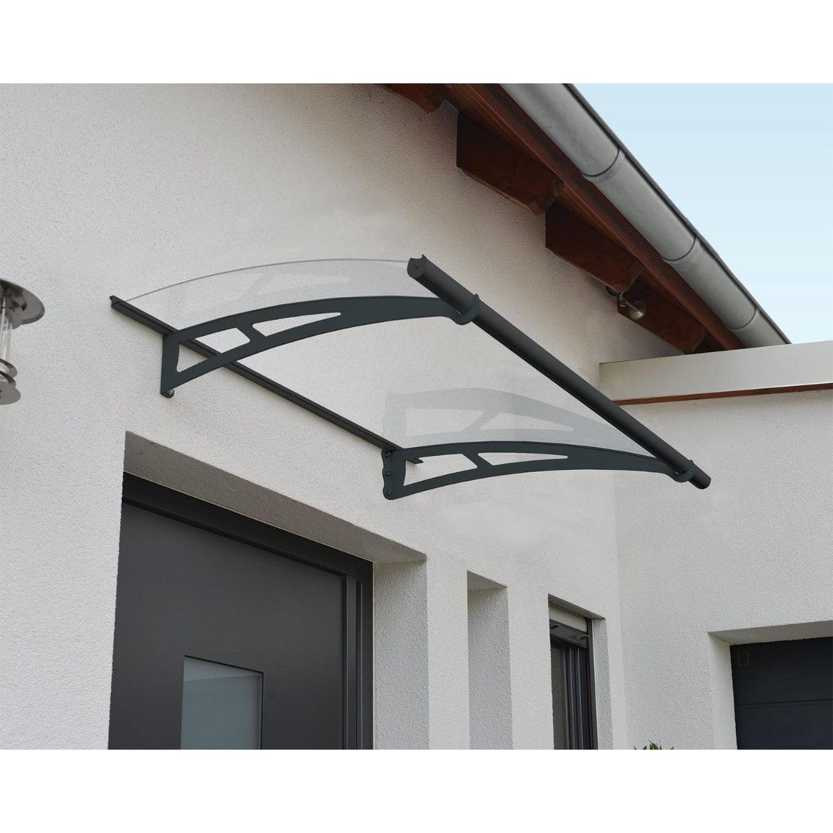 Aquila 1500 Door Awning Grey Panel | Palram-Canopia - Delightful Yard