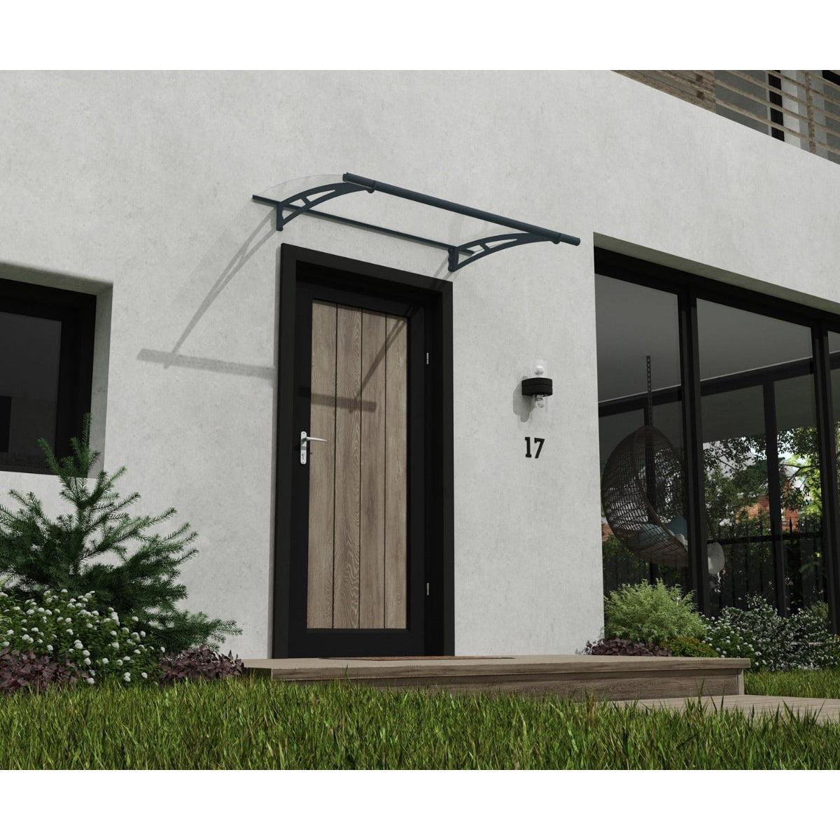 Aquila 1500 Door Awning Grey Panel | Palram-Canopia - Delightful Yard