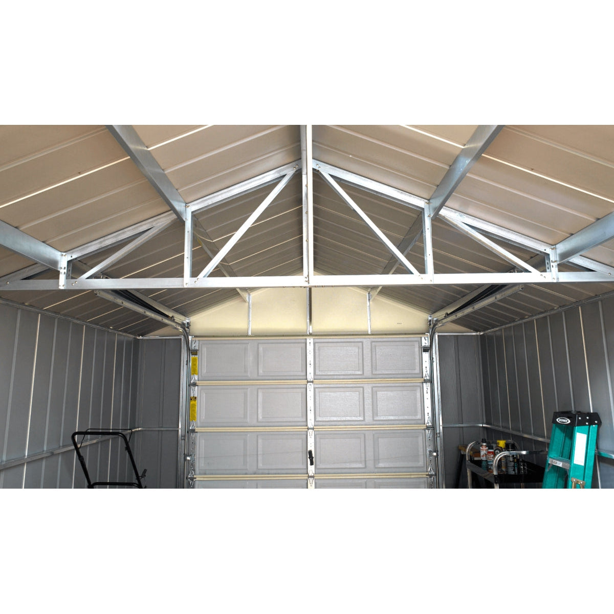 Arrow Murryhill Steel Garage Shed 12 x 31 ft.-Delightful Yard