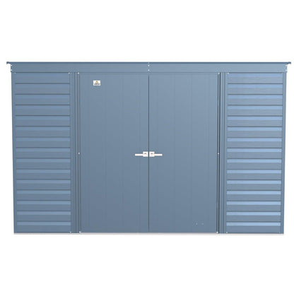 Arrow Select Steel Storage Shed 10 x 4 ft. | Pent Roof - Delightful Yard