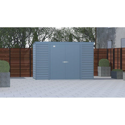 Arrow Select Steel Storage Shed 10 x 4 ft. | Pent Roof - Delightful Yard